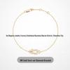 Набор: Браслет подкову с полным бриллиантовым покрытием V Gold Rose Gold и Ожерелье в форме восьмерки