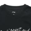 Li Ning Basketball Print Round Neck Short Sleeve T-Shirt Comfortable Skin-Friendly Versatile Shorts Casual Sports Suit AHSUA05-2+YKSV129-1