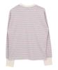 TOIEST Striped Long Sleeve T-Shirt Gray