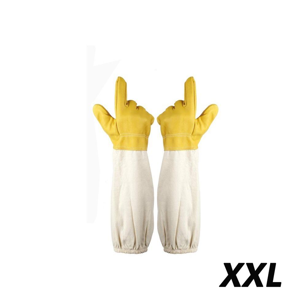 1 Pair Professional Canvas Sheepskin Gloves Anti-sting Beekeeping Tools Safe Beekeeping Gloves