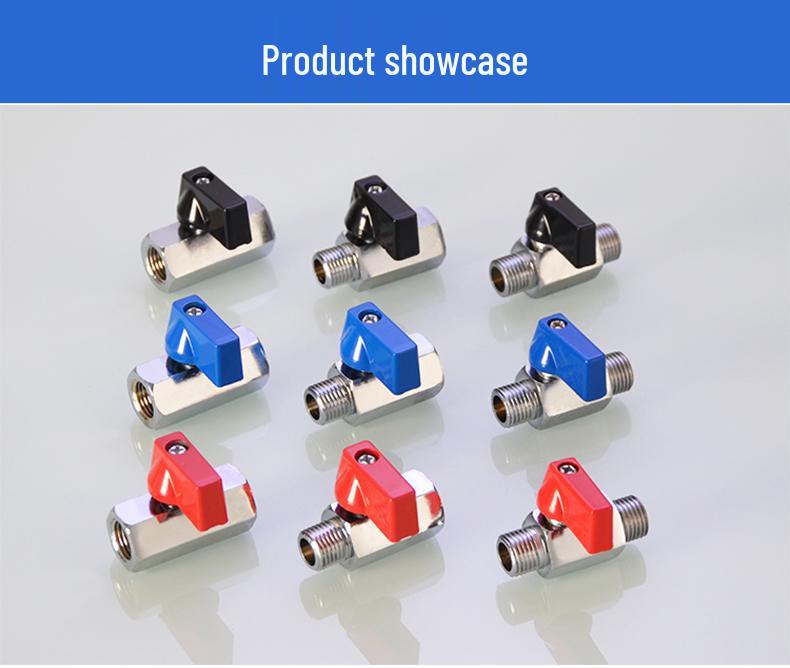 Dual-Thread Mini Ball Valve: 2-Point Internal & 3/1/4 External Copper Valve for High-Pressure Hydraulic Systems
