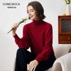 Comonboca Women's Cashmere Batwing Turtleneck Sweater