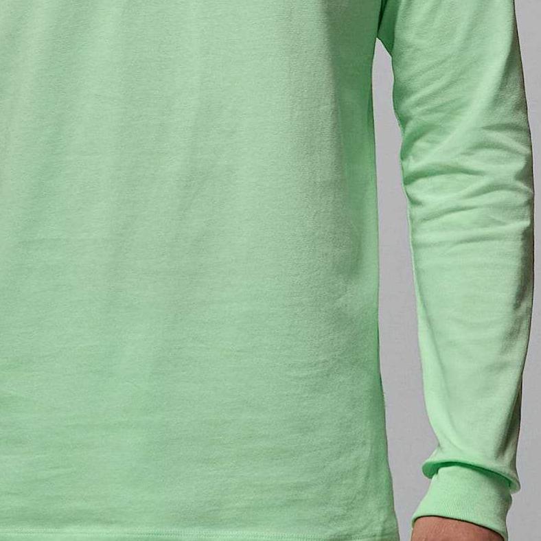 Jordan Спортивная футболка Dri-FIT Удобная Мягкая Дышащая с длинным рукавом Мужские Топы Зеленая HJ2344-376