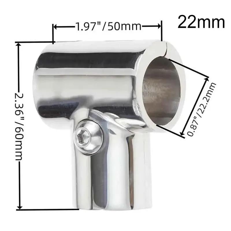 316 Stainless Steel Boats Handrail T/Tee Fitting - Heavry Duty 90 Degree Rail Connector For 25mm/22mm Pipe Tubing