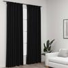 VidaXL Blackout Curtains Linen Look Crochet 2pcs Anthracite 140x245cm