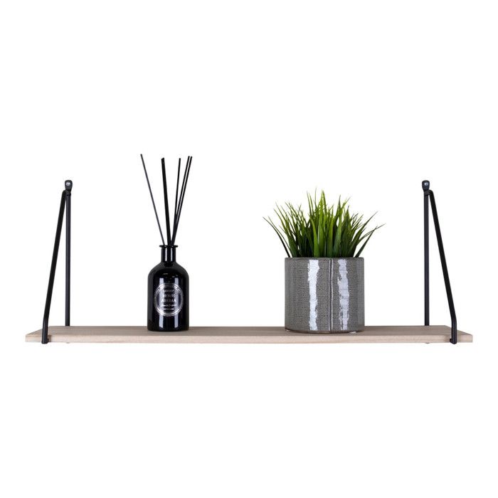House Nordic Emma Shelf Black and Natural 444252