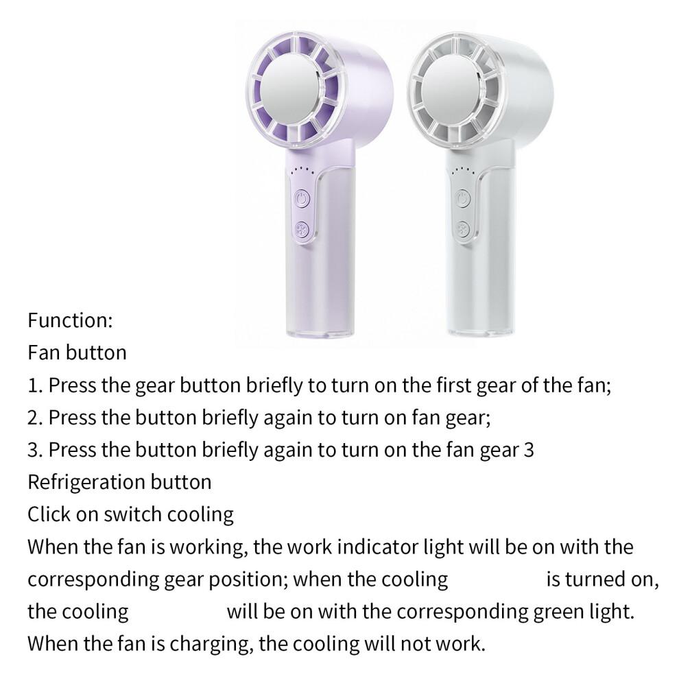 Foldable Handheld Fan Cooling Fan Suitable for Outdoor-Purple
