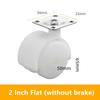 4 Pcs/Lot White 2 Inch Flat Circlip Screw 7/8mm Universal Wheel Storage Rack Table Furniture Pulley Cabinet Display Crib Caster