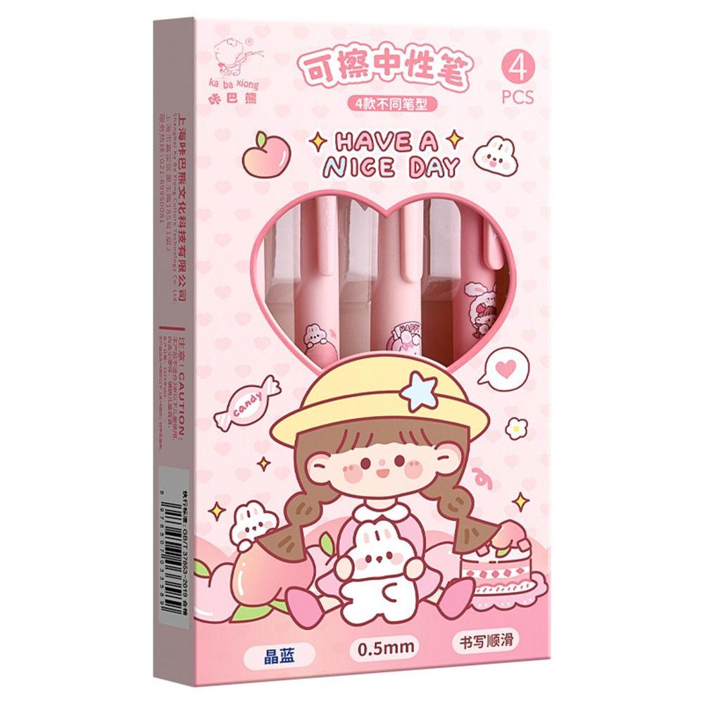 4PCS/Box Erasable Gel Pen Soft Cloud Grip Erasable Pen Creative Writing Tools  School Office