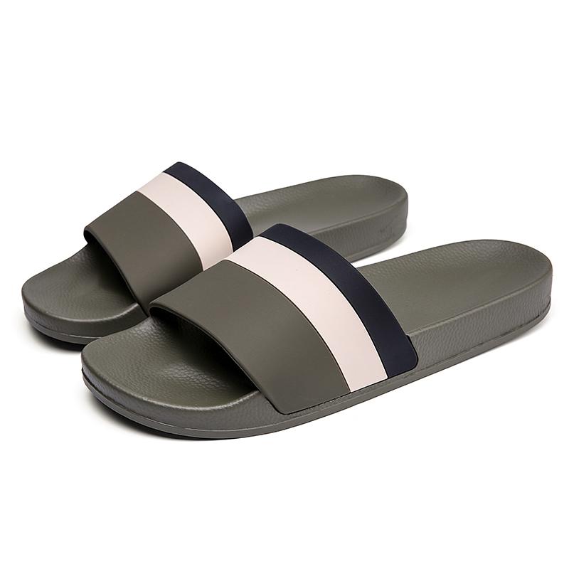 Men Striped Sandals Soft Comfortable Non-Slip Slippers Indoor Outdoor Women Beach Shoes Quick-Dry EVA Platform Light