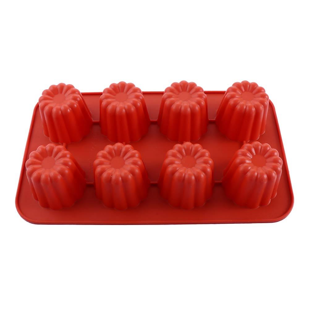 8/18 Cavities Muffin Non-Stick French Cannele Mold Baking Tool Soap Mould Candle Making Tools