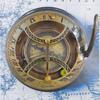 Латунный солнечный компас – старинный морской компас 10 см с функцией солнечных часов
