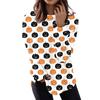 Женский повседневный модный пуловер с длинным рукавом и круглым вырезом с принтом