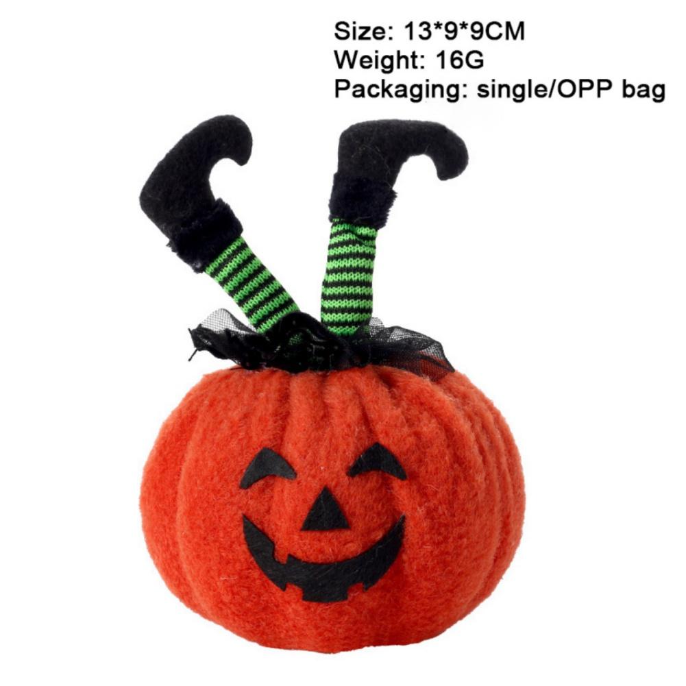 Halloween Decorations Plush Witches Foot Pumpkin Stuffed Ornament for Halloween Table Centerpieces Bedroom Decoration