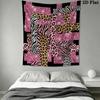 Y2K Leopard Print Wall Tapestry Aesthetic Wall Hanging Printed Fabric Blanket Decorative Tapestries for Bedroom Living Room Home Decor