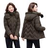 Single mother winter cotton clothes hooded short thickened middle-aged and elderly women's multi-color cotton-padded clothes