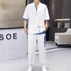 Men's Summer Thin Sportswear Short Sleeve + Long Pants 2 Piece Set