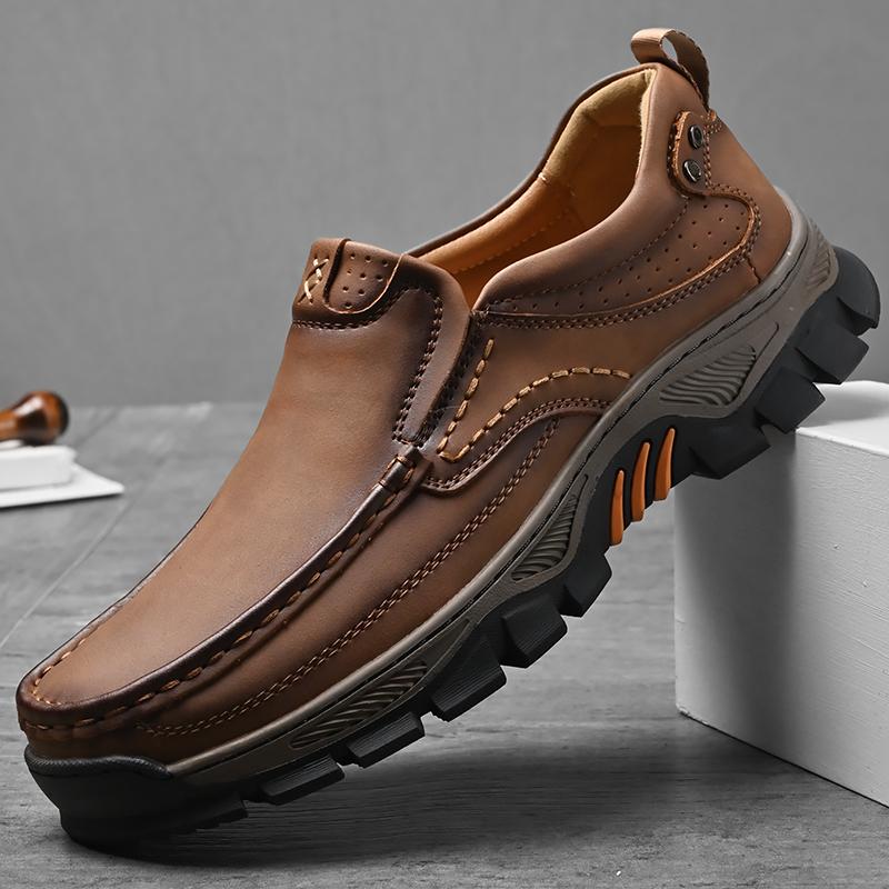 Мокасины для путешествий, скалолазания, кемпинга, ретро-стиль, кожаные мокасины, мужская удобная повседневная обувь, дышащая мужская деловая обувь