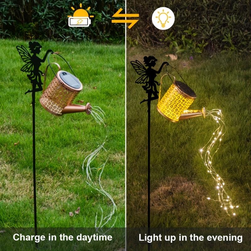 Солнечные лейки, уличные водопадные садовые гирлянды, водонепроницаемый IP65 солнечный чайник проекционный светильник