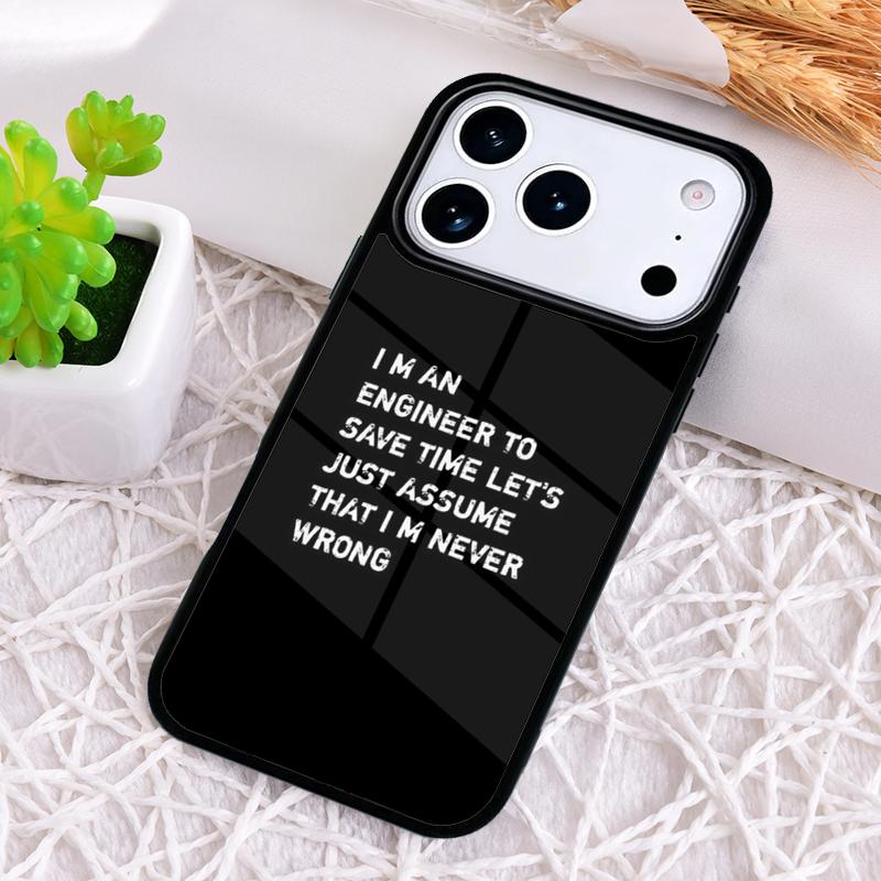 I m An Engineer I m Good At Maths Phone Case for iPhone 17 Air 16 15 11 12 14 13 Pro Max Shockproof Cover