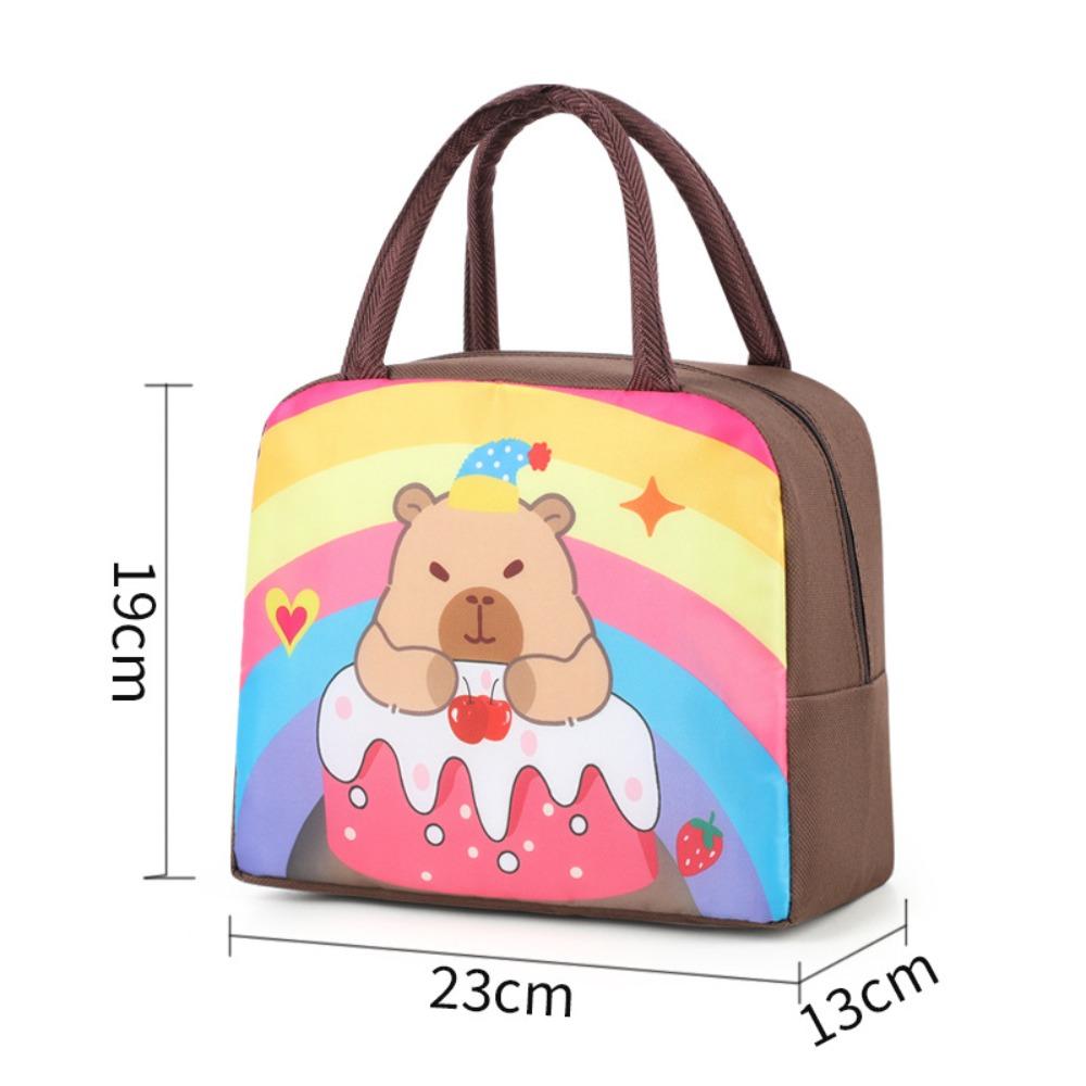 Мультяшная капибара Сумка для обеда Изолированный контейнер для еды Портативная термосумка для школы Экологичная сумка-тоут для еды для детей