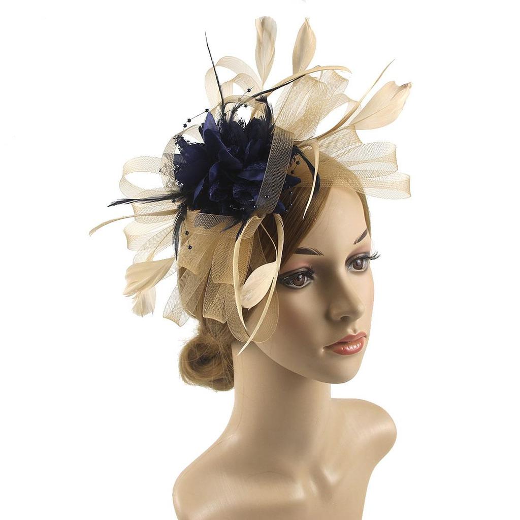 Large Wedding Feather Hair Fascinator On Headband Ladies Day Royal Ascot Races Aliceband Net