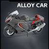 1:9 SUZUKI HAYABUSA Motorcycle Model Toy Alloy Body Rubber Tires Steering Suspension Motor Models Cool Light Collection Gift Boy
