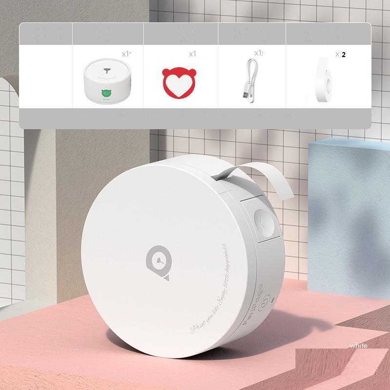 Бесчернильный мини-термопринтер для этикеток, беспроводная Bluetooth-машина для изготовления этикеток для мобильного телефона, печать этикеток + 2 рулона бумаги