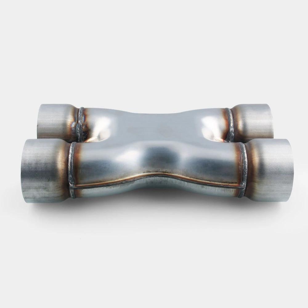 2,5'' 3'' Вход/Выход Выхлопная система Автомобильная X-PIPE Универсальный Наконечник Глушителя Четырехходовой Выхлопной Трубопровод