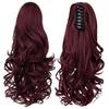 Ponytail Extension Claw Mid-length Curly Wavy Natural Soft Clip Wig for Women & Girls Invisible Synthetic Hairpieces