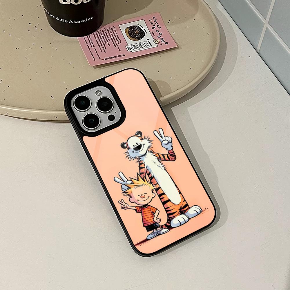 CalvinS And Hobbes Phone Case for Iphone 17 16 15 14 Air 13 12 11 Pro Max Mini Plus Fundas Shell PC+TPU Cover
