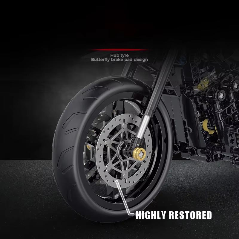 586 шт. Классический набор строительных блоков мотоцикла для взрослых, крутые модели мотоциклов-гонщиков, рождественские подарки, игрушки для детей и мальчиков