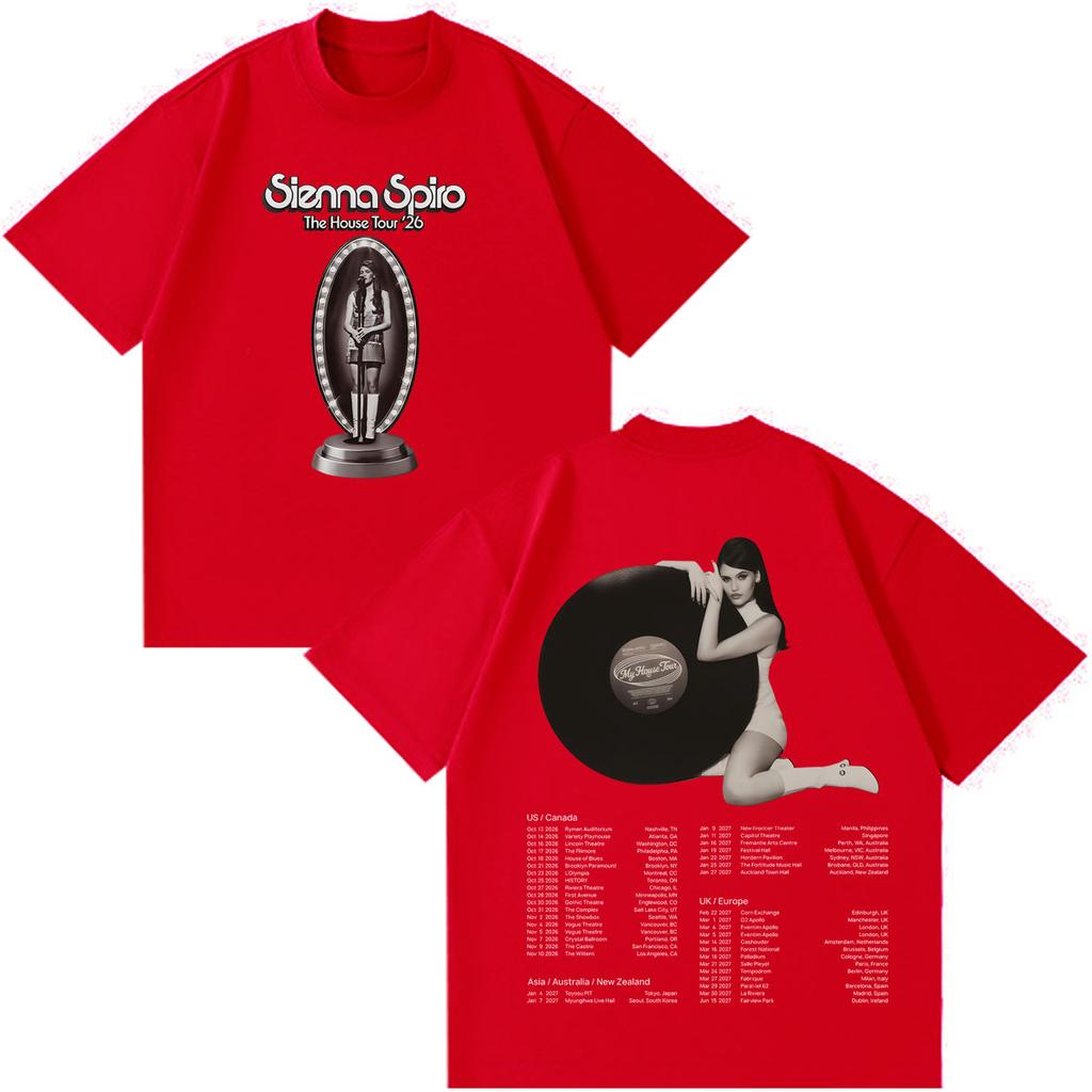 2026 Hot Sale Sienna Spiro My House Tour 2026 Graphic Tshirt Men Women Vintage Fashion T-Shirt Short-sleeved Cotton Aesthetic Trend T-shirts