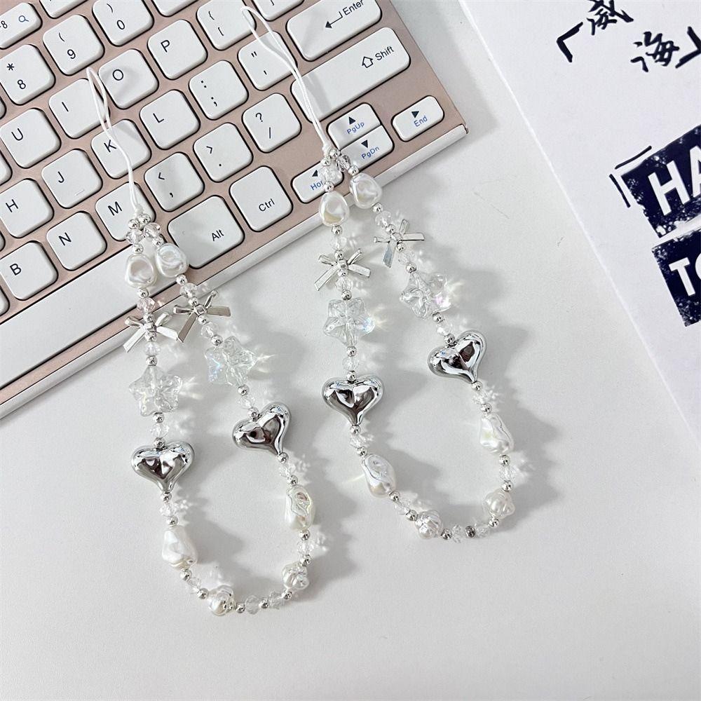 Resin Heart Mobile Phone Chain Anti-lost Y2K Mobile Phone Charms  Christmas Gifts