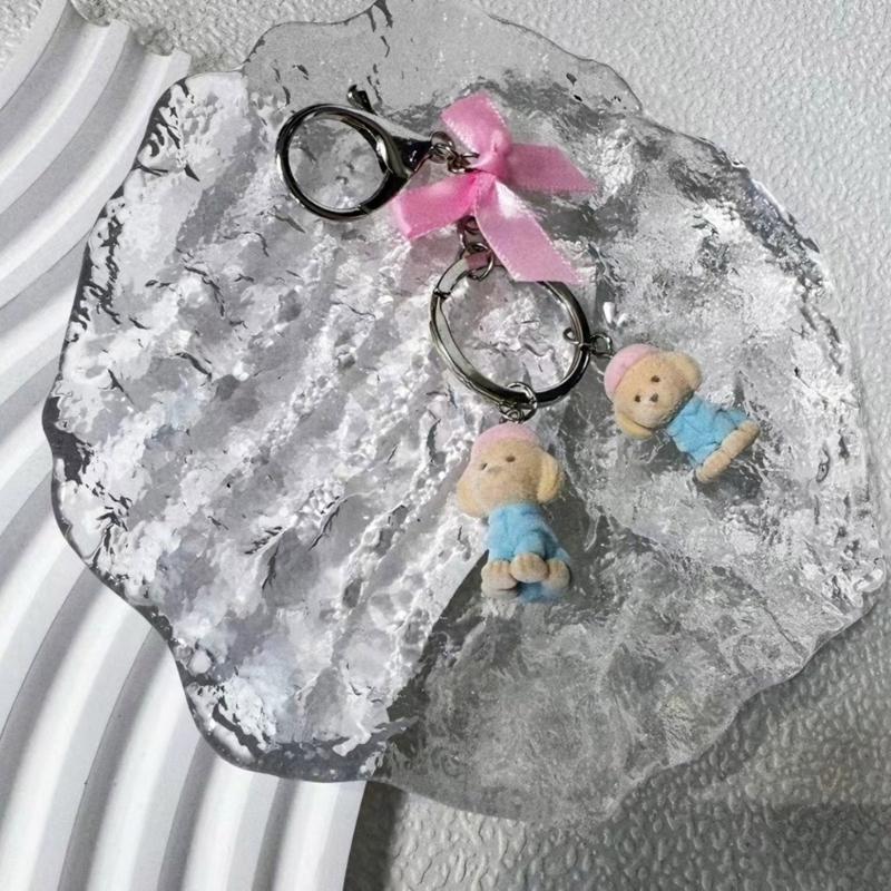 Мультяшный брелок-шарм с щенком, милый кулон, брелок для ключей от машины, украшение для рюкзака, модная бижутерия для женщин, девочек