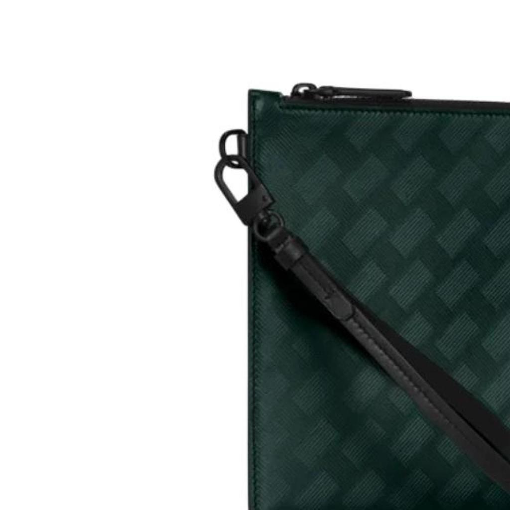 Montblanc Стиль 3.0 Серия Логотип Молния Кожаная Клатч Мужская Клатч Британский-Зеленый 129985