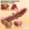 Толкающий фаллоимитатор Вибратор Секс-игрушка Реалистичный фаллоимитатор с толкающим режимом вибрации Анальная стимуляция точки G Нагревательный фаллоимитатор Секс-игрушка для взрослых для женщин-геев