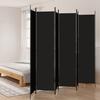 VidaXL Room Divider 6 Panels Folding Room Separator Privacy Screen Partition Living Room Decoration Black 350209