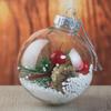 Transparent PET Christmas Tree Ornament - 6cm & 8cm DIY Hollow Plastic Ball Pendant