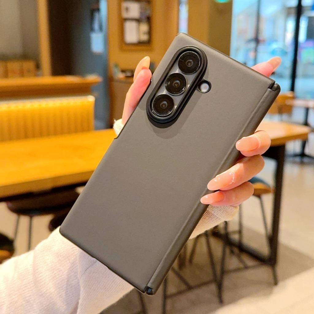 Для MagSafe Магнитный Чехол из ПУ Кожи для Телефона Для Samsung Galaxy Z Fold 8 Ultra Полный Шарнир Ударопрочный Однотонный Бизнес-Чехол
