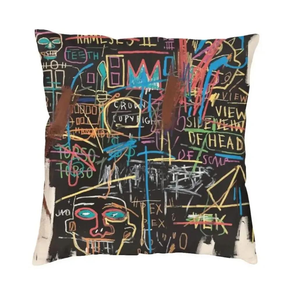 New Street Graffiti Cushion Cover Polyester Throw Pillow Case for Sofa Square Pillowcase Home Decorative 45x45cm 18x18Inch