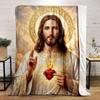 Sacred Heart Religious Icon BlanketFlannel blanket for bedroom, living room, sofa, and nap