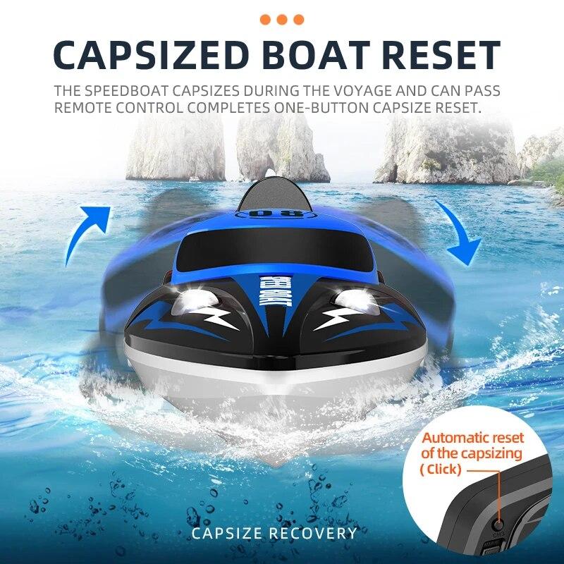 Новая скоростная лодка с дистанционным управлением JRC HJ808, 2,4 ГГц, водная игрушечная лодка, яхта, легкая скорость 25 км/ч, высокоскоростная лодка с дистанционным управлением, модель для мальчика, игрушки, подарки