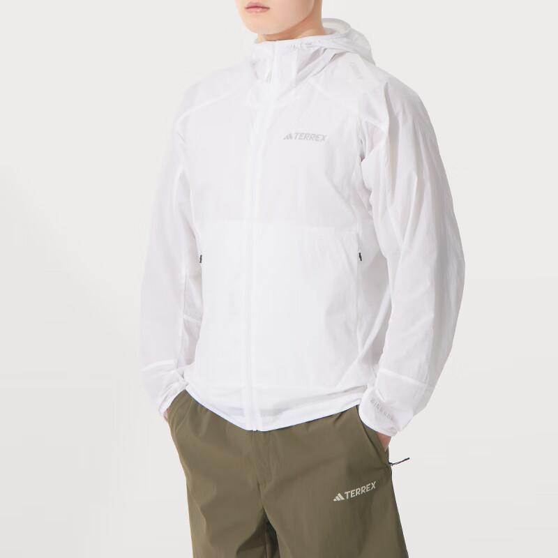 adidas Terrex Training Беговая тканая куртка с капюшоном мужская куртка белая JD3506