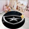 1PC round rug Shield With Star Emblem Printed Round Area Rug ,Rug For Home Office, Round Chair Rug, Decorative Carpet Fan gifts Christmas gift