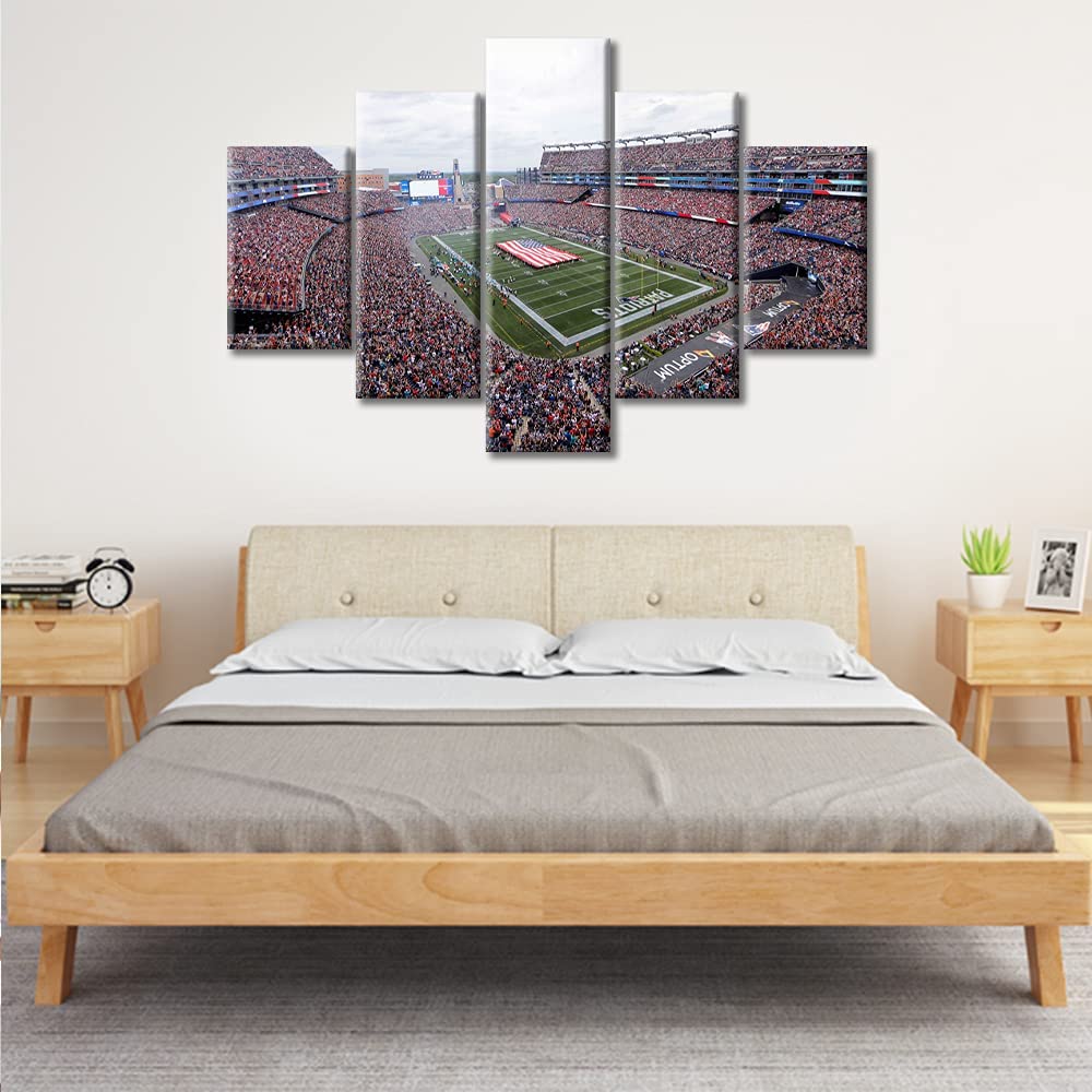 5 шт., Gillette Stadium Greater Bost, американский футбол, мужские и мальчики, подарочные картины, настенное искусство, HD печать, без рамки, декор комнаты, холст, картины