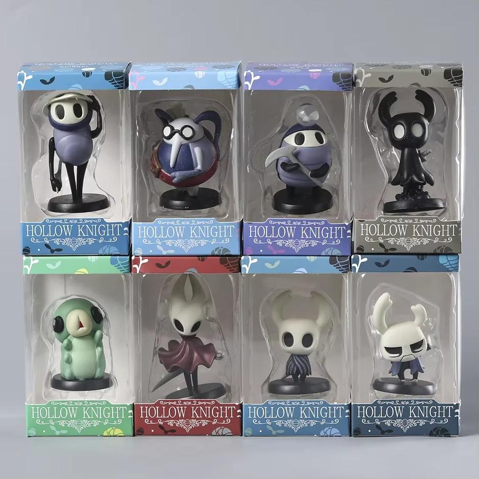 Фигурки Hollow Knight Silk Song ПВХ - Коллекция Q-версии - Рыцарь Хорнет Груб Зот Квиррел Шейд Корнифер Майла Игрушка Подарок