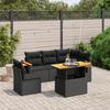 VidaXL Garden Lounge Set with Cushions 6 Pcs, Patio Sofas, Patio Furniture Set, Outdoor Furniture, Black 3273519