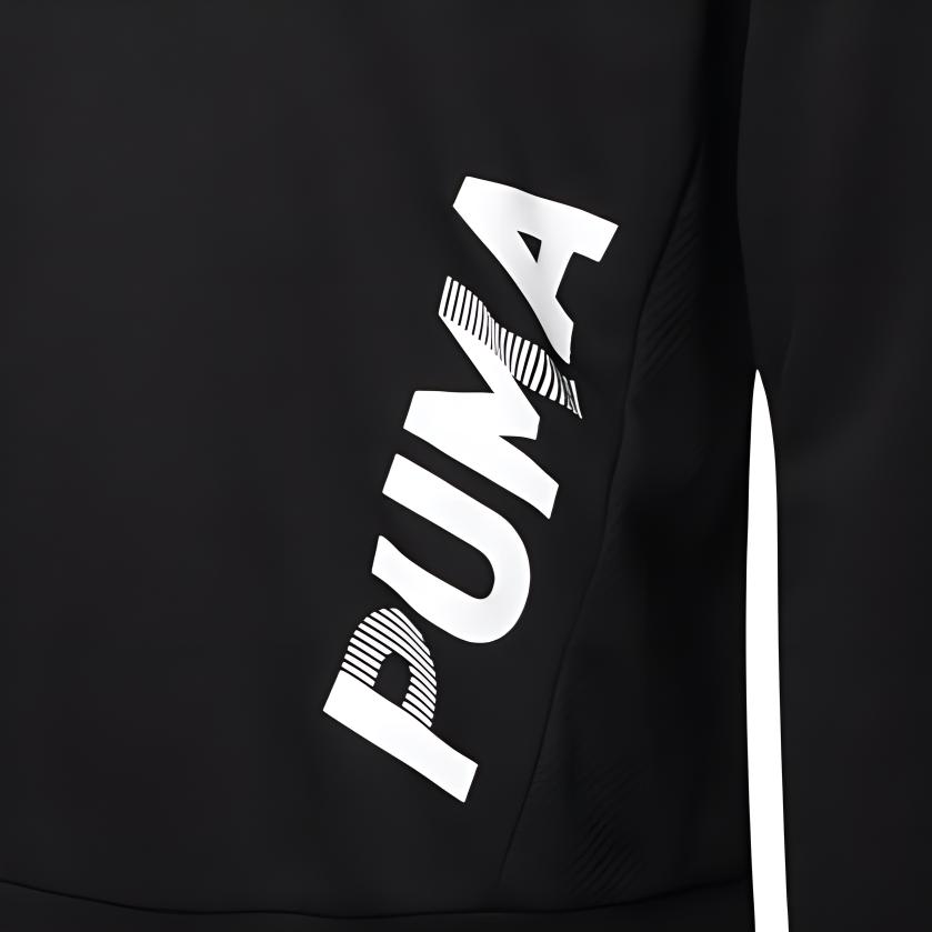 Puma Printed Crew Neck Casual Long Sleeve Sweatshirt Men Sweatshirt Black 580869-01
