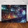 Halloween Magic Medieval Laboratory Background Cloth - Horror Theme Polyester Wall Banner